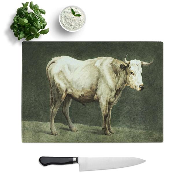 Tempered Glass Beauty of a Bull Chopping Board East Urban Home Size: 39 cm W x 28.5 cm L on Productcaster.