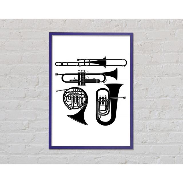 Wind Instruments - Print Ophelia & Co. Size: 59.7cm H x 42cm W x 2cm D on Productcaster.