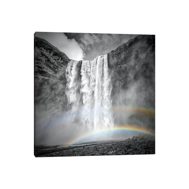 Iceland Skogafoss by Melanie Viola - Wrapped Canvas Print Alpen Home Size: 45.72cm H x 45.72cm W x 3.81cm D on Productcaster.