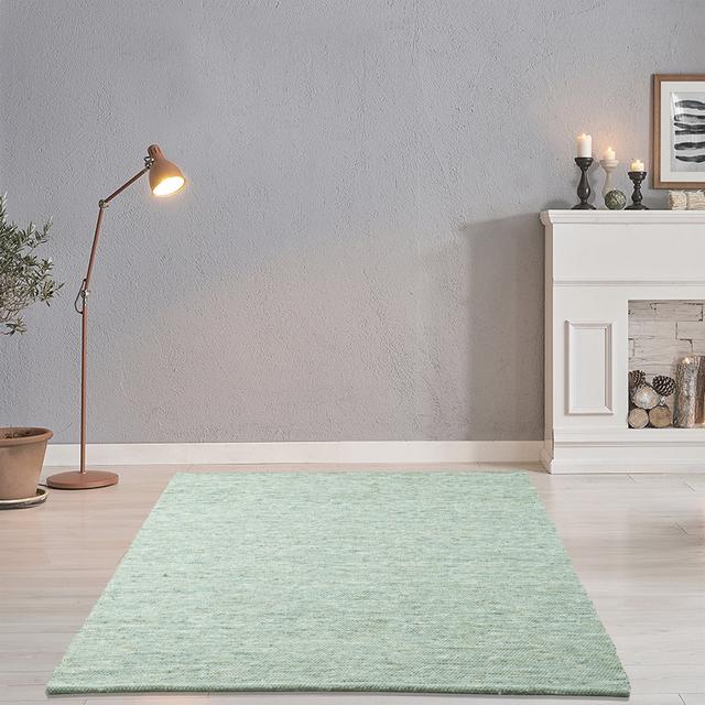 No Pattern And No Uniform Color Hand Woven Green Area Rug Theko Rug Size: Rectangle 90 x 160cm on Productcaster.