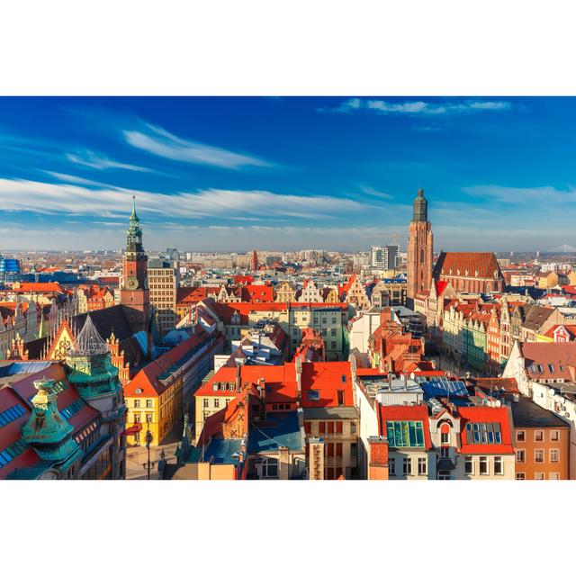 Aerial View Of Wroclaw In The Morning by KavalenkavaVolha - Wrapped Canvas Print 17 Stories Size: 51cm H x 76cm W on Productcaster.