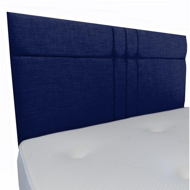 Finna Upholstered Headboard 17 Stories Size: Small Double (4'), Colour: Midnight Blue on Productcaster.