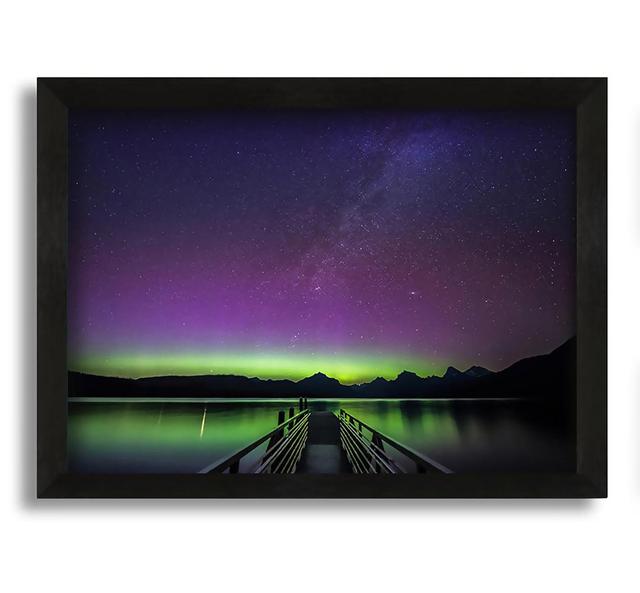 Glow of the Northern Lights - Picture Frame Photograph on Canvas Latitude Run Size: 21cm H x 30cm W x 10cm D on Productcaster.