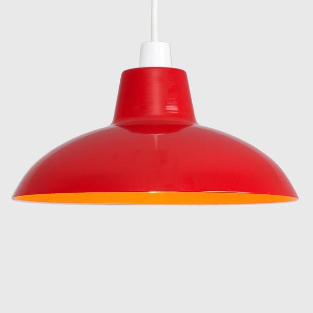 Civic 12.5cm H Metal Bowl Pendant Shade ( Spider ) in Red 17 Stories on Productcaster.