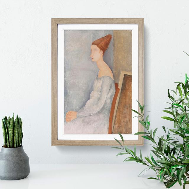 Jeanne Hebuterne Vol.3 by Amedeo Modigliani - Picture Frame Painting East Urban Home Frame Option: Oak, Size: 36cm H x 27cm W x 2cm D on Productcaster.