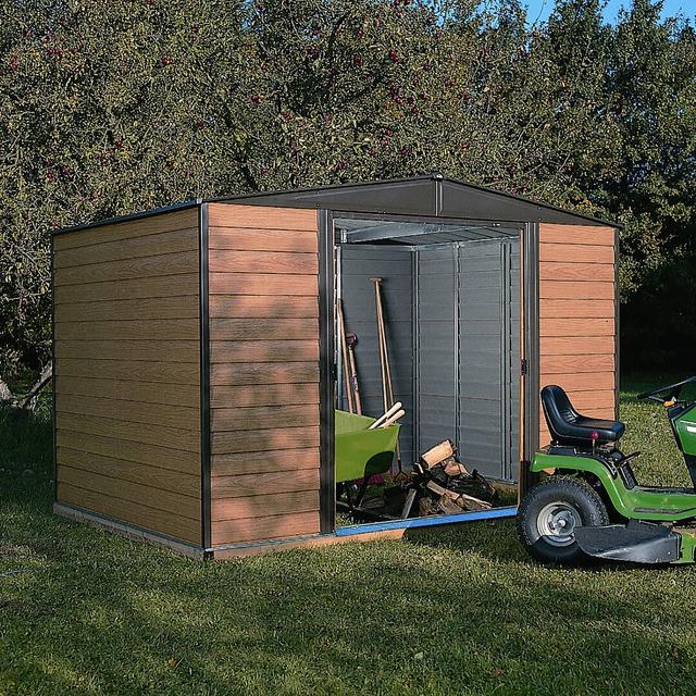 Woodvale 10 Ft. W x 6 Ft. D Apex Metal Shed Rowlinson Installation & Floor Included: Floor only on Productcaster.