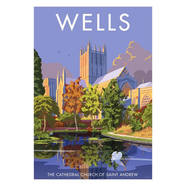 'Wells' Graphic Art East Urban Home Frame Options: No Frame, Size: 50cm H x 40cm W x 1cm D on Productcaster.