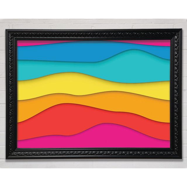 The Curve Rainbow Lines Framed Print Bright Star Size: 84.1cm H x 118.9cm W on Productcaster.