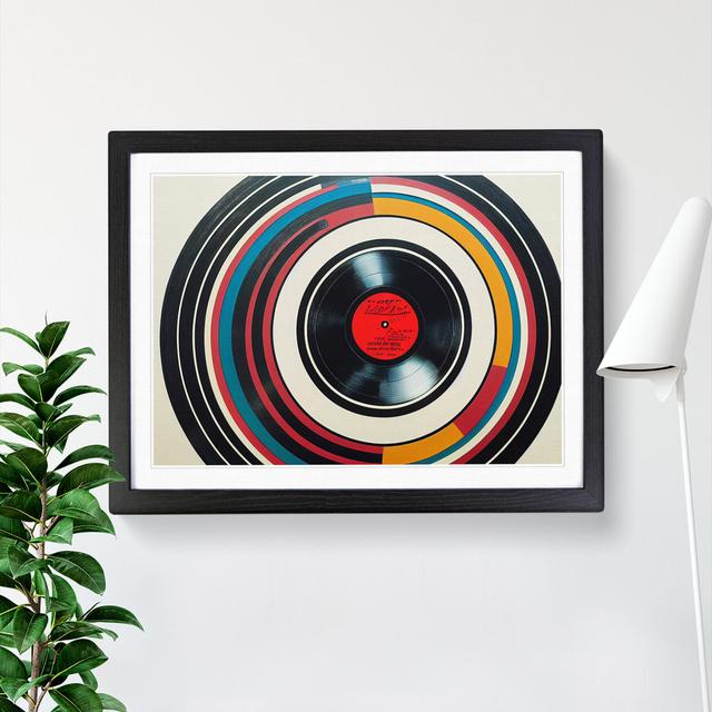 XH1022-9652X Vintage Vinyl Record Art Vol.3 Abstract - Single Picture Frame Print Metro Lane Frame Colour: Black, Size: 34cm H x 46cm W x 2cm D on Productcaster.