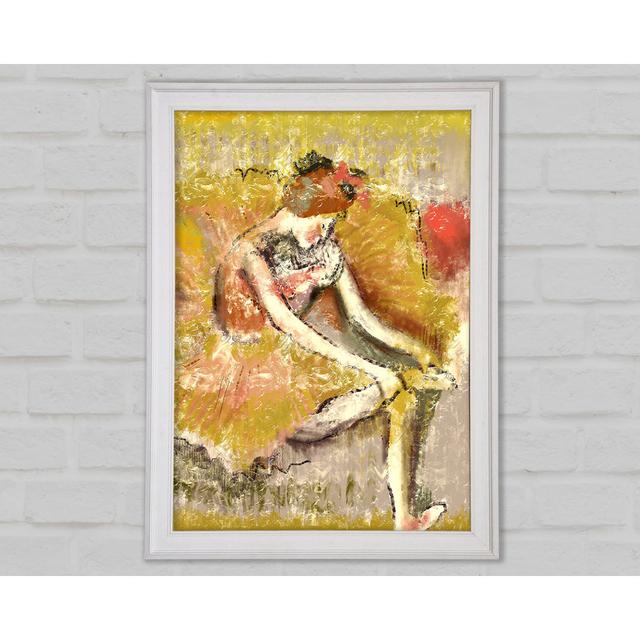 Goldene Ballerina 1 - Druck Mercer41 Größe: 59,7 cm H x 42 cm B x 1,5 cm T on Productcaster.