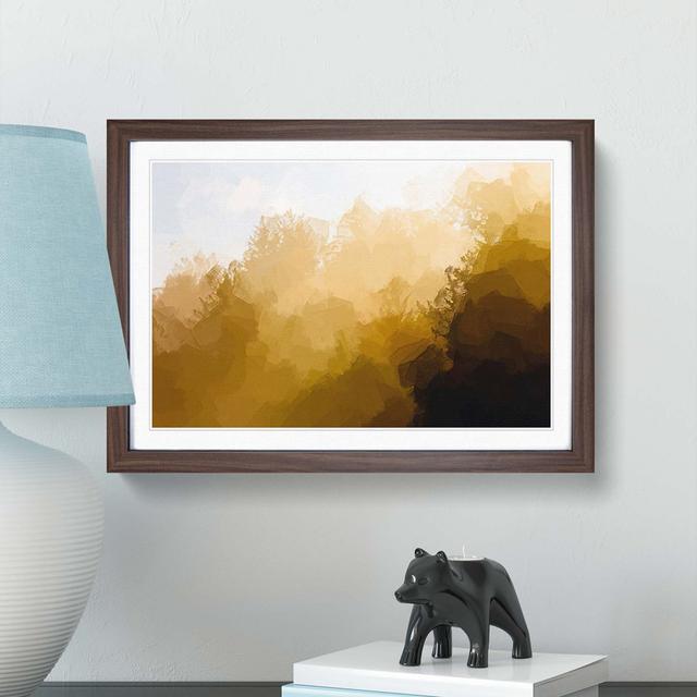 Gold Forest - Picture Frame Graphic Art Print East Urban Home Size: 48cm H x 65cm W x 2cm D, Frame Option: Walnut Framed on Productcaster.