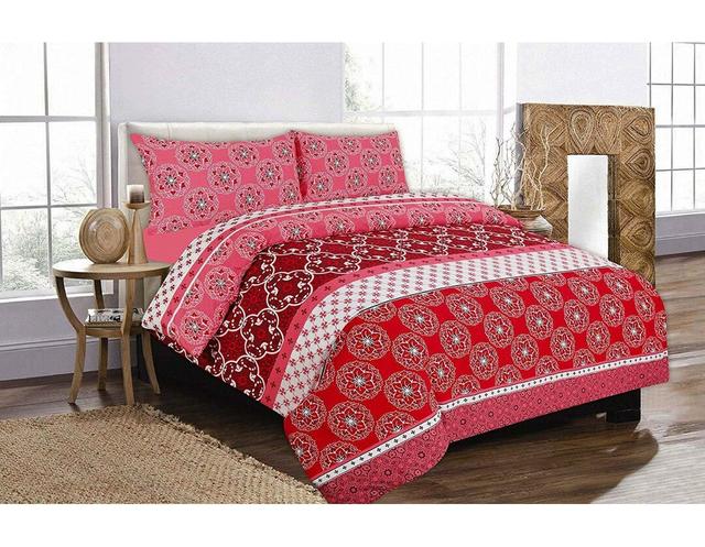 Fallon Duvet Cover Set World Menagerie Colour: Red, Size: Double Duvet Cover + 2 Standard Pillowcases on Productcaster.