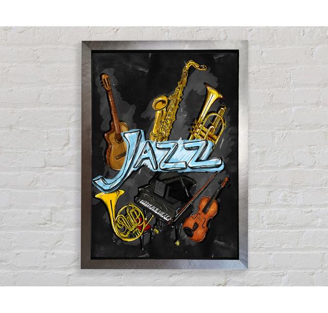 Jazz Instruments - Single Picture Frame Art Prints Bright Star Size: 118.9cm H x 84.1cm W on Productcaster.