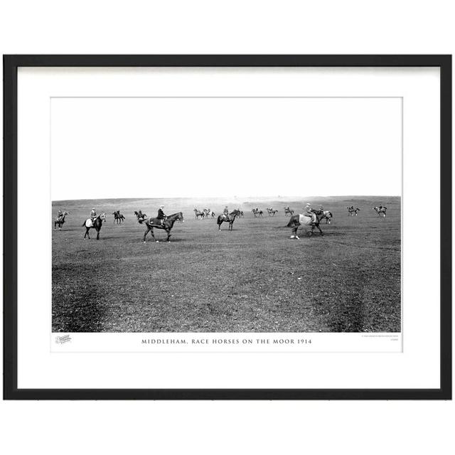 'Middleham, Race Horses on the Moor 1914' - Picture Frame Photograph Print on Paper The Francis Frith Collection Size: 40cm H x 50cm W x 2.3cm D on Productcaster.