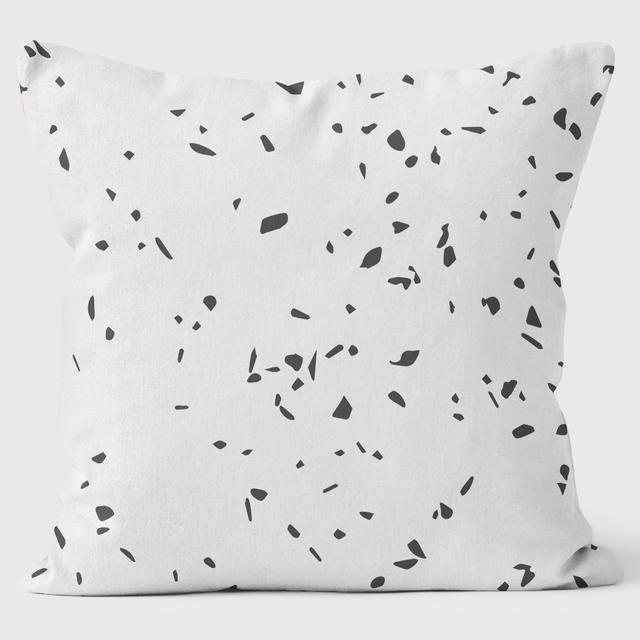 Terrazzo Bianco Con Petali Neri - Art Print Cushion We Love Cushions on Productcaster.