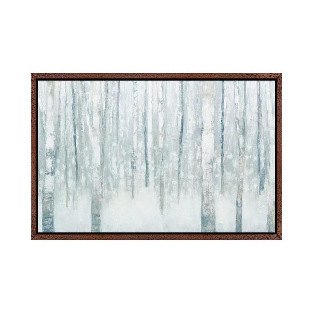 Leinwandbild Birches in Winter II von Julia Purinton in Grau East Urban Home Größe: 66,04 cm H x 101,6 cm B x 3,81 cm T, Format: Klassischer Schattenf on Productcaster.