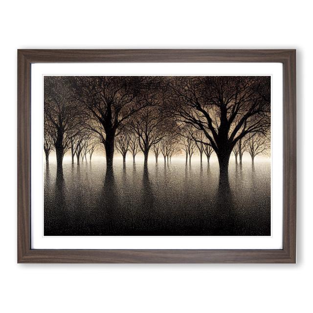 Luscious Tree Forest - Picture Frame Painting Marlow Home Co. Size: 25cm H x 34cm W x 2cm D, Frame Colour: Walnut on Productcaster.