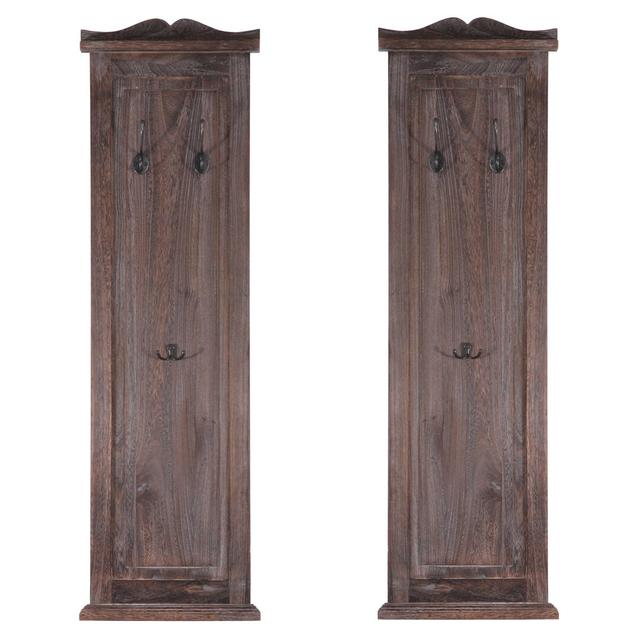 Lonny Wall Mounted Coat Racks (Set of 2) Brambly Cottage Colour: Brown on Productcaster.