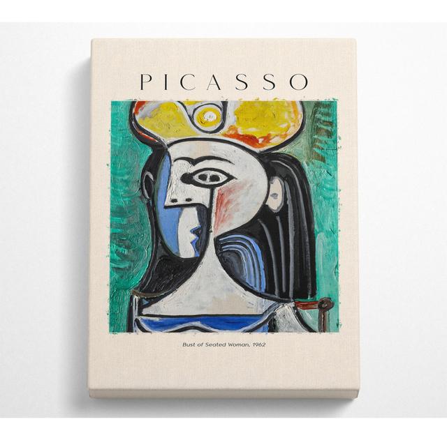 Bust of Seated Woman, 1962 by Pablo Picasso - Wrapped Canvas Art Prints ClassicLiving Size: 121.9cm H x 81.3cm W x 10cm D on Productcaster.