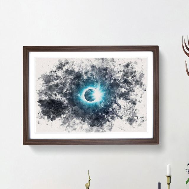 The Moon Passing the Sun - Picture Frame Painting Print East Urban Home Size: 45cm H x 63cm W x 2cm D, Frame Option: Walnut Framed on Productcaster.