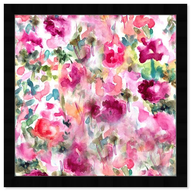 Floral And Botanical In Wonderful, Tropical Pink Framed Wall Art Print For Living Room Oliver Gal Size: 30.48cm H x 30.48cm W x 3.81cm D, Frame Colour on Productcaster.