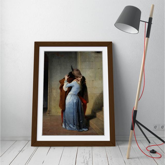 The Kiss Love Romanticism Francesco Hayez Framed Wall Art Picture Print - A3 - Walnut Frame ClassicLiving Frame Colour: Brown Frame, Size: 64cm H x 47 on Productcaster.