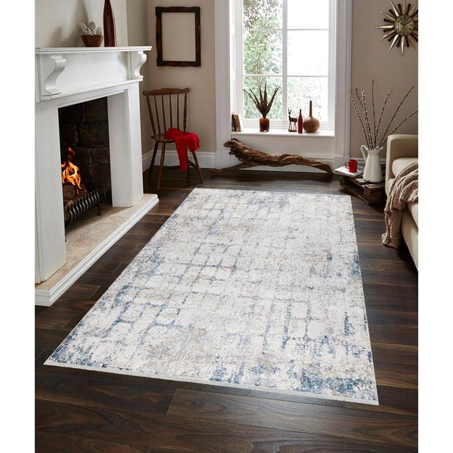 Rohrersville Machine Woven Blue/White Rug Williston Forge Rug Size: Rectangle 155 x 230cm on Productcaster.