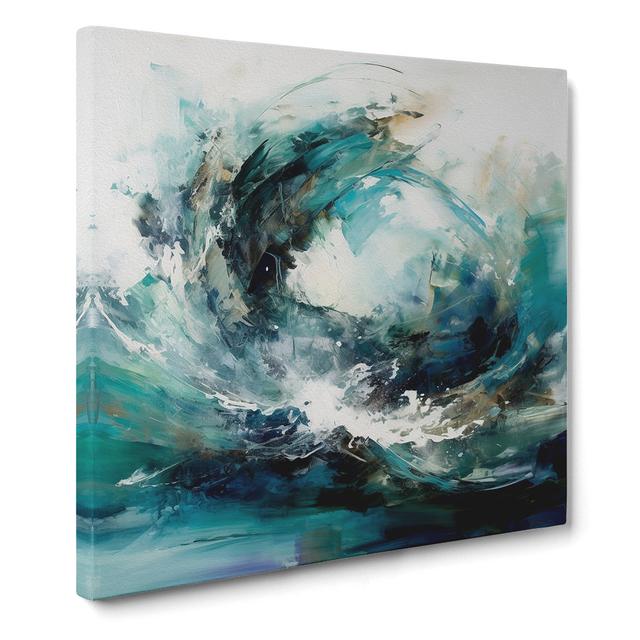 Ocean Gestural Art No.2 House of Hampton Size: 35cm H x 35cm W on Productcaster.