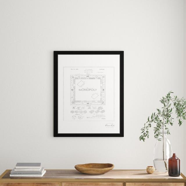 'Monopoly 1935' Framed Graphic Art in Silver East Urban Home Size: 81 cm H x 66 cm W on Productcaster.