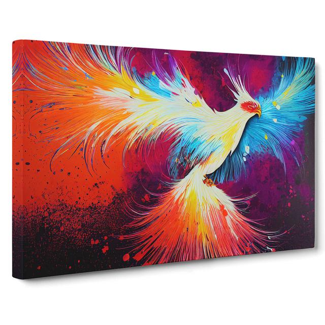 Phoenix Bird Splash Vol.1 Abstract - Wrapped Canvas Graphic Art ClassicLiving Size: 35cm H x 50cm W x 3cm D on Productcaster.