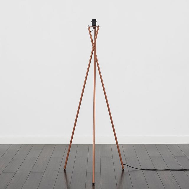 Ahti Camden 136cm Tripod Floor Lamp Base 17 Stories Base Colour: Copper on Productcaster.