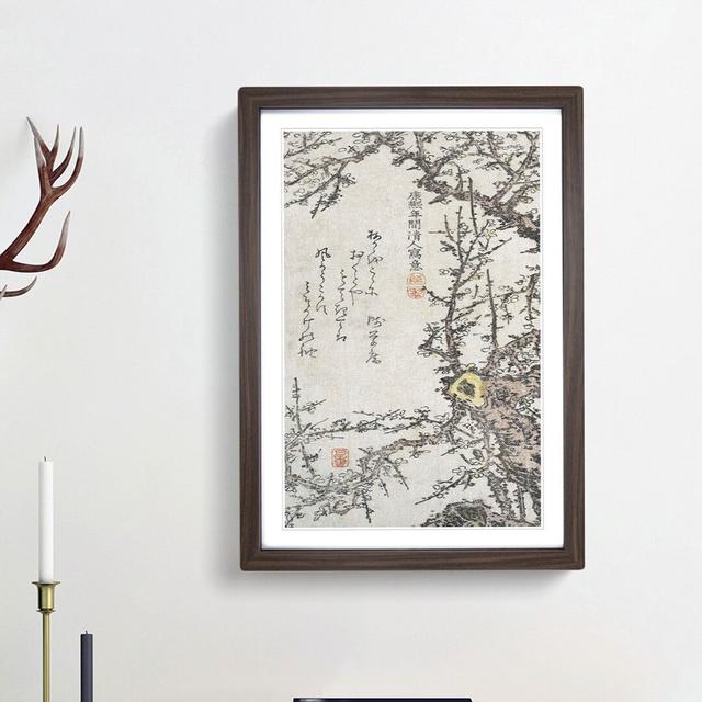 Plum Tree in Blossom Vol.3 by Kitao Shigemasa - Picture Frame Painting Print East Urban Home Frame Option: Walnut Framed, Size: 48cm H x 36cm W x 2cm on Productcaster.