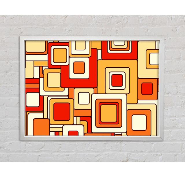 The Square Root Orange - Single Picture Frame Art Prints on Canvas Bright Star Size: 84.1cm H x 118.9cm W x 3.3cm D on Productcaster.