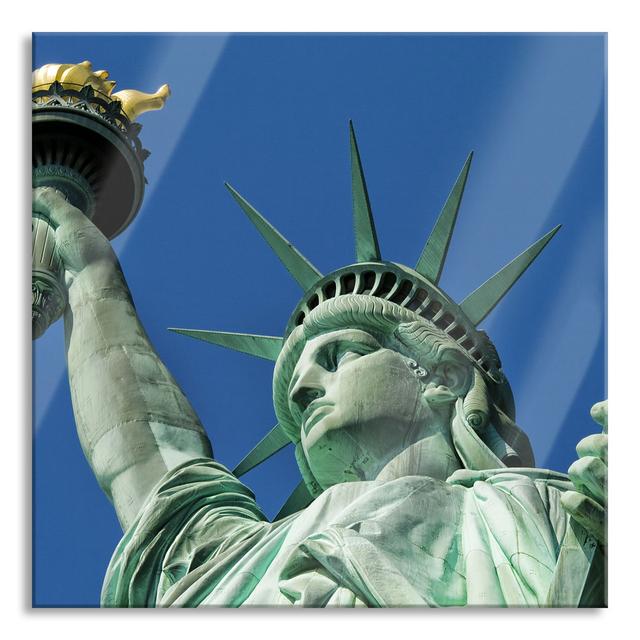 Statue of Liberty in New York - Unframed Photograph on Glass Ebern Designs Size: 70cm H x 70cm W x 0.4cm D on Productcaster.