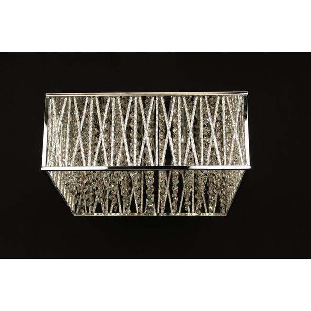 4-Light Rectangle Flush Mount in Chorme by Mercer41 on Productcaster.