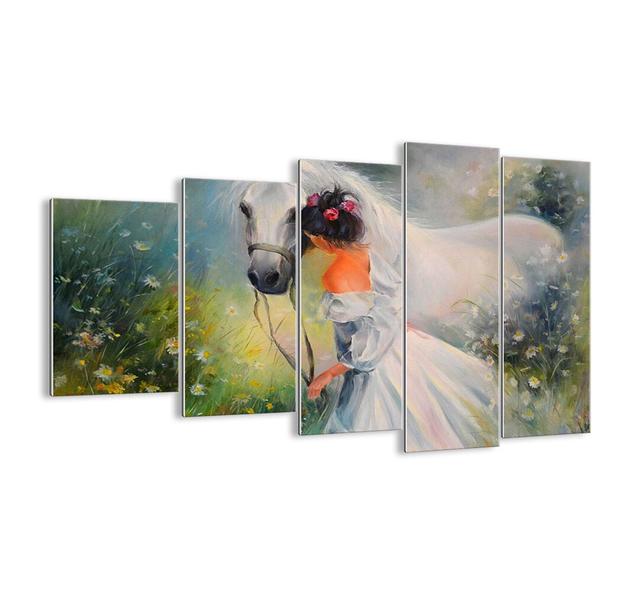 Like a Beautiful Dream - 5 Piece Unframed Painting Print Set on Glass Rosalind Wheeler Size: 100cm H x 150cm W x 1.8cm D on Productcaster.