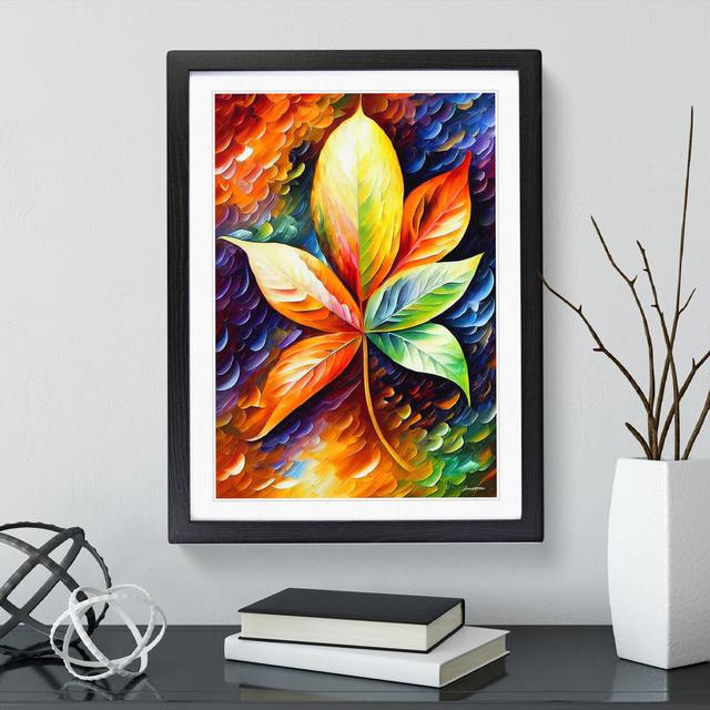 Portrait Of A Leaf No.4 - Single Picture Frame Painting Marlow Home Co. Size: 64cm H x 46cm W x 2cm D, Frame Colour: Black Framed on Productcaster.