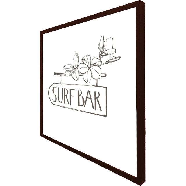 Parsai Surf Bar - Print ClassicLiving Size: 61cm H x 61cm W x 4cm D, Format: Dark Brown Framed on Productcaster.