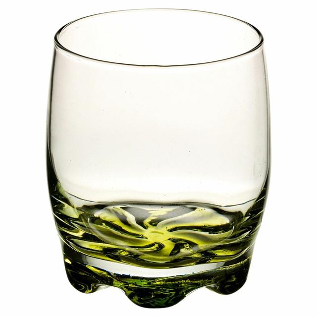 Curved 290ml Glass Drinking Glass Symple Stuff Finish: Green on Productcaster.