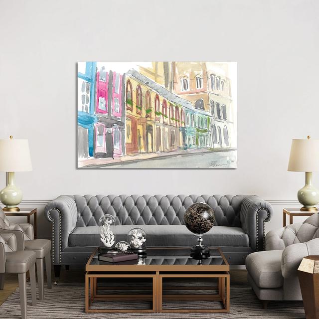 Edinburgh Scotland Street Scene With Shops by Markus & Martina Bleichner - Wrapped Canvas Gallery-Wrapped Canvas Giclée ClassicLiving Size: 101.6cm H on Productcaster.