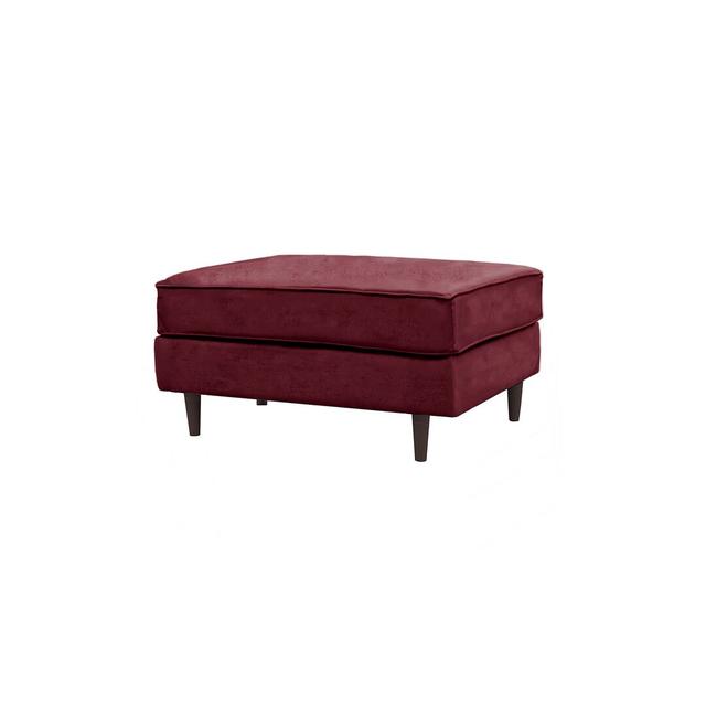 Boubacar 93Cm Wide Velvet Rectangle Footstool with Storage Ottoman Brayden Studio Upholstery Colour: Aubergine Red on Productcaster.