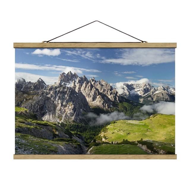 Stoffbild Italian Alps Union Rustic Größe: 33,5 cm H x 50 cm B x 0,3 cm T on Productcaster.