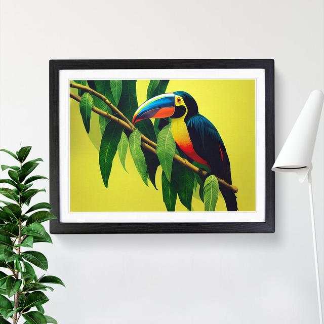 Incomparable Toucan Bird - Single Picture Frame Print 17 Stories Frame Colour: Black, Size: 46cm H x 64cm W x 2cm D on Productcaster.