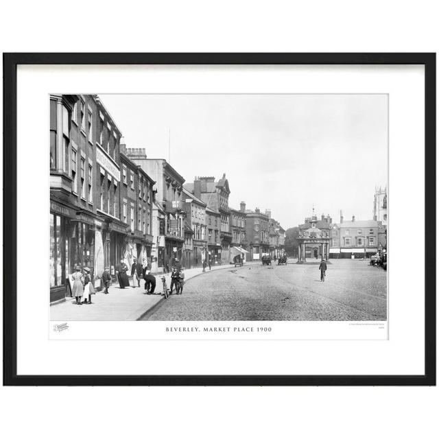 'Beverley, Market Place 1900' by Francis Frith - Picture Frame Photograph Print on Paper The Francis Frith Collection Size: 60cm H x 80cm W x 2.3cm D on Productcaster.