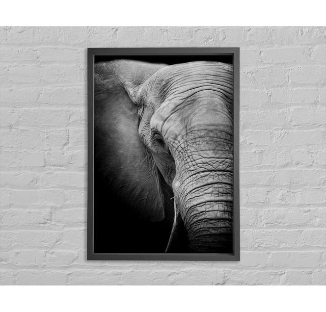 Elephant Power Framed Print Brayden Studio Size: 118.9cm H x 84.1cm W x 3.3cm D, Format: Dark Grey Framed Canvas on Productcaster.