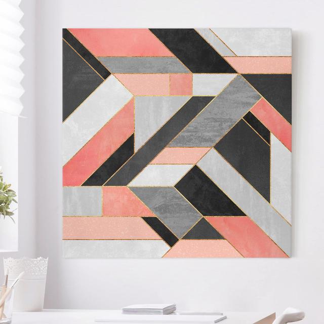 Geometry - Wrapped Canvas Graphic Art Canora Grey Format: Canvas 260g/m², Size: 40cm H x 40cm W on Productcaster.