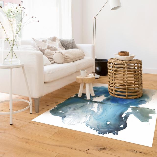 Girlee Blue Area Rug East Urban Home Rug Size: Square 80cm on Productcaster.