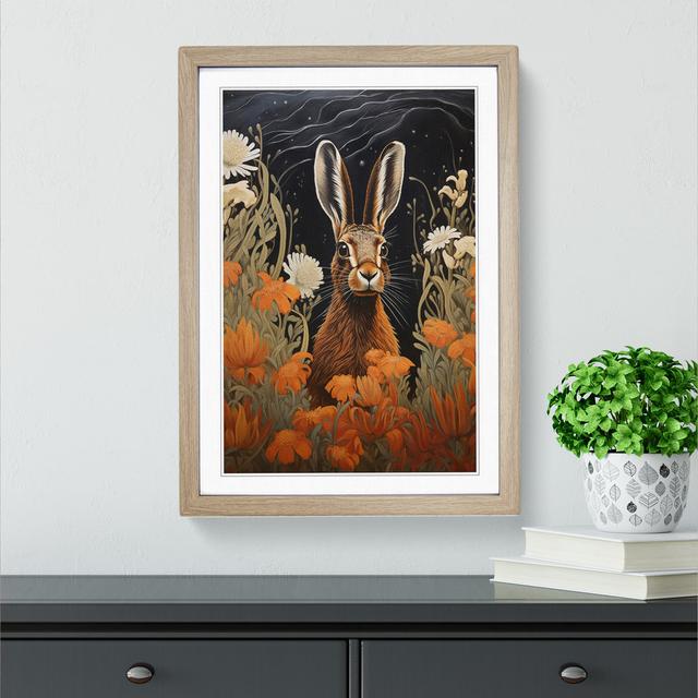 Hare Tachisme - Single Picture Frame Print on Wood Brambly Cottage on Productcaster.