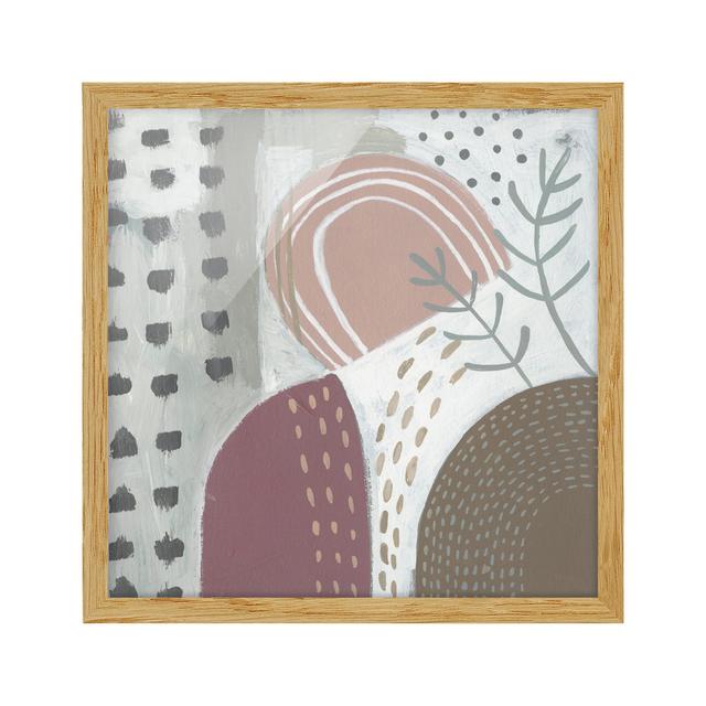 Picture With Frame - Carnival Of Forms In Berry I - Square 1:1 Ivy Bronx Size: 70cm H x 70cm W x 2cm D, Frame Option: Brown Framed on Productcaster.