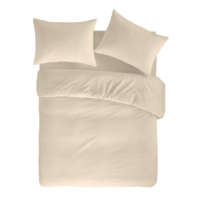 Cottrell Percale Duvet Cover August Grove Colour: Cream, Size: Kingsize Duvet Cover on Productcaster.